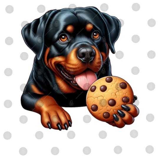 Rottweiler dog T-Rex cookie treat sweet Digital Files