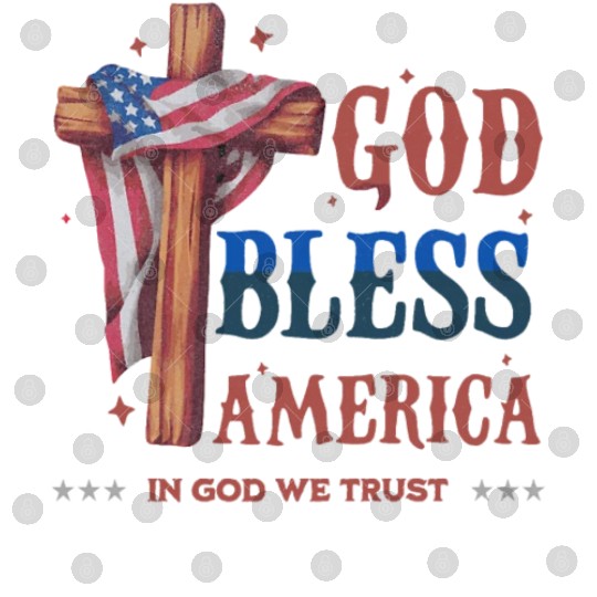 God Bless America Proud Retro US Flag 4th Of July Digital Files