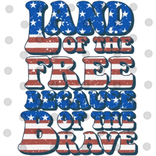 US Flag Land Of The Free Because Of The Brave Digital Files