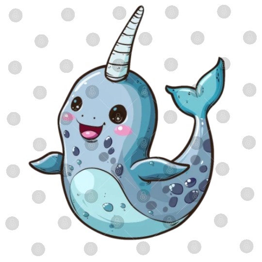 Adorable Narwhal Cartoon Enchantment Digital Files