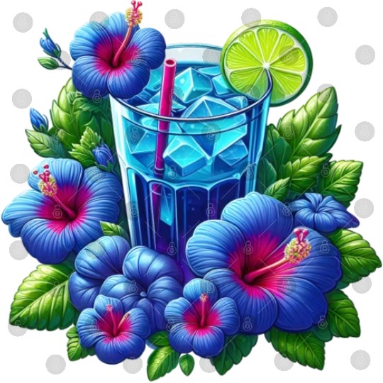 Blue hibiscus tea Digital Files