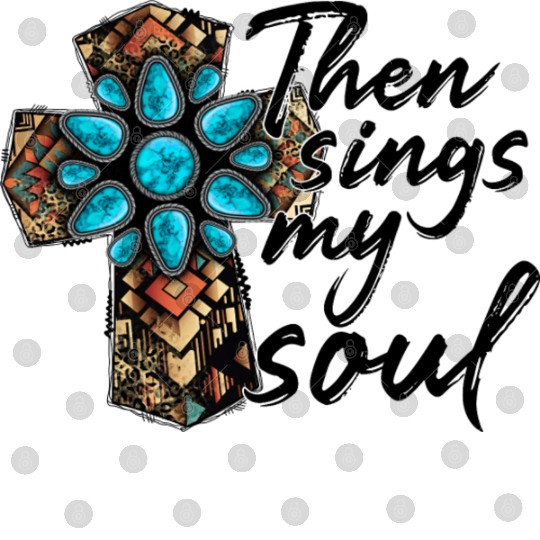 Turquoise Cross Western Aztec Art Digital Files