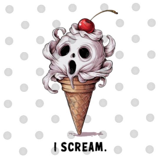 I Scream Ice Cream Skull Art Digital Files