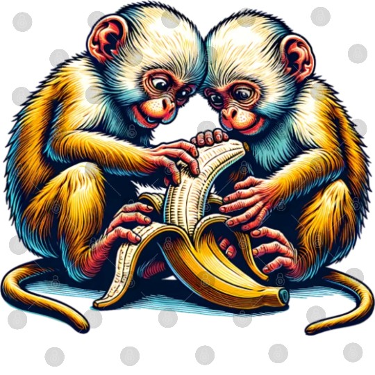 Monkey with banana, monkey with a banana Digital Files