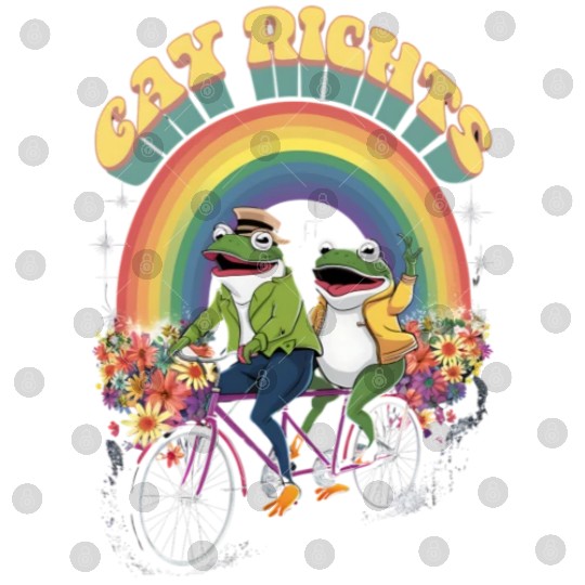 Funny Frog Gay Rights LGBT Rainbow Pride Month Digital Files