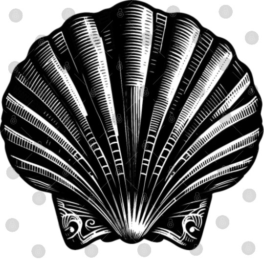 Scallop shell, symbolic of the Way of St. James Digital Files