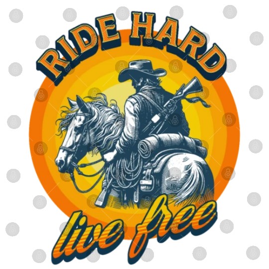 Western American Cowboy Retro Vintage Sunset Digital Files