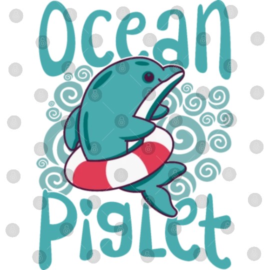 Funny Dolphin Lover Ocean Piglet Graphic for Aquat Digital Files