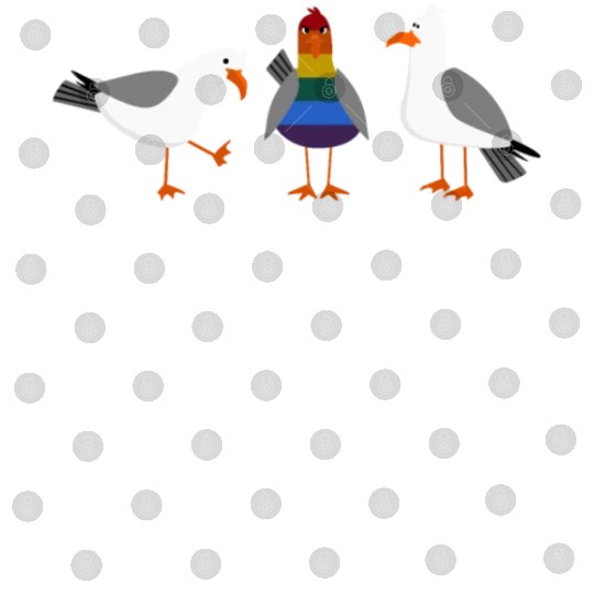 Seagull LGBT Gay Lesbian Rainbow Flagge Digital Files