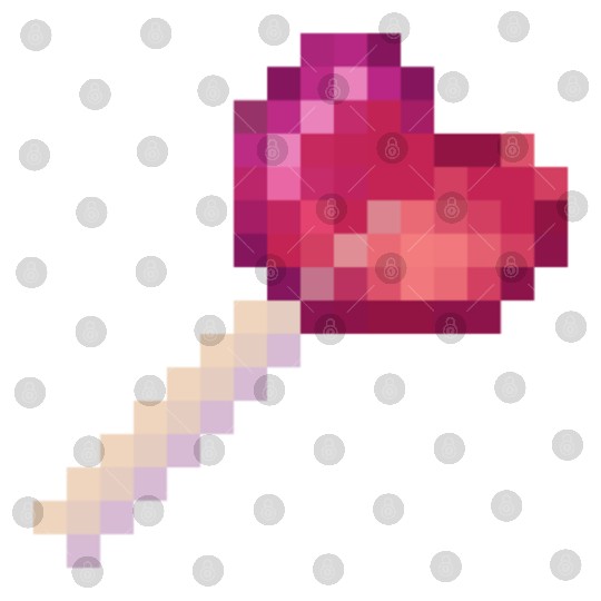 Pixel Art Sprite Cute Heart Lollipop Digital Files