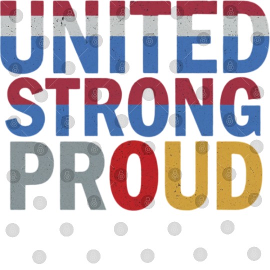 Patriotic United Color Block Design Digital Files