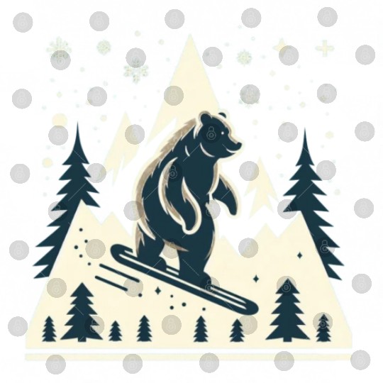 Skiing Grizzly Digital Files