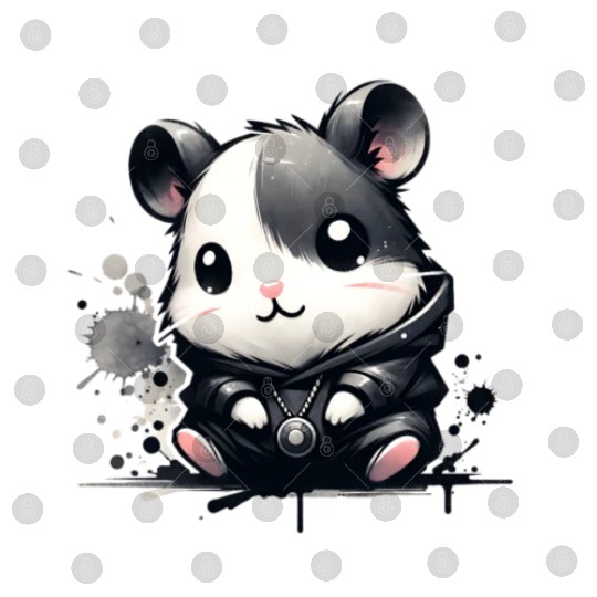 Charcoal Hip Hop Hamster Digital Files