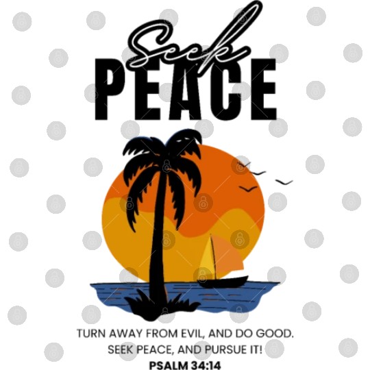 Seek Peace Summer Beach Digital Files