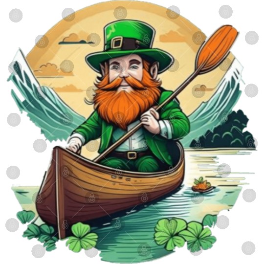 St. Patrick's Day Shamrock St Paddy's Day Kayak Digital Files