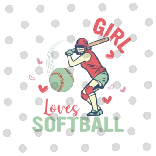 Just A Girl Who Loves Softball Team Baseball Digital Files