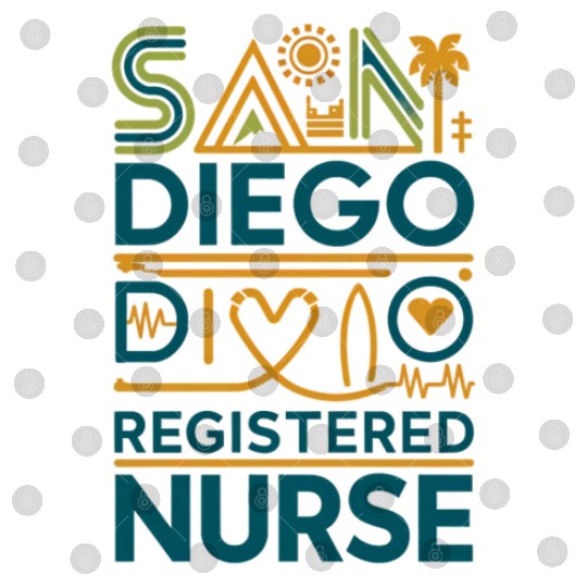 San Diego Registered Nurse Graphic Design Digital Files