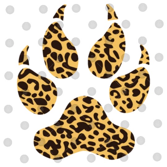 Leopard Paw Funny Jaguar Animal Lover Pawprint Pun Digital Files