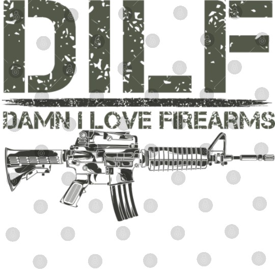 Gun American Flag DILF - Damn I Love Firearms Digital Files