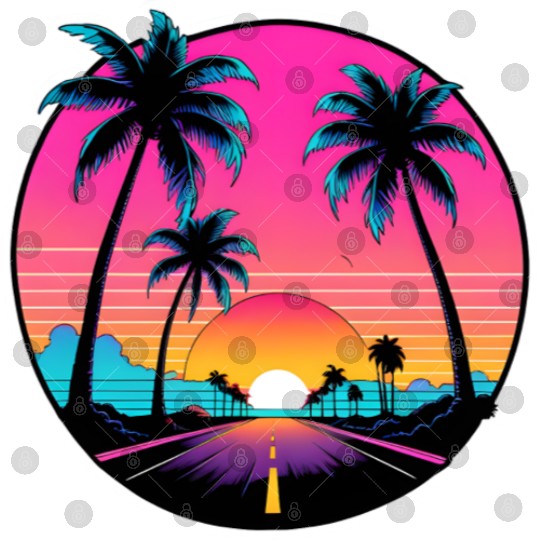 Beach road sunset driving on a lonely road. Digital Files