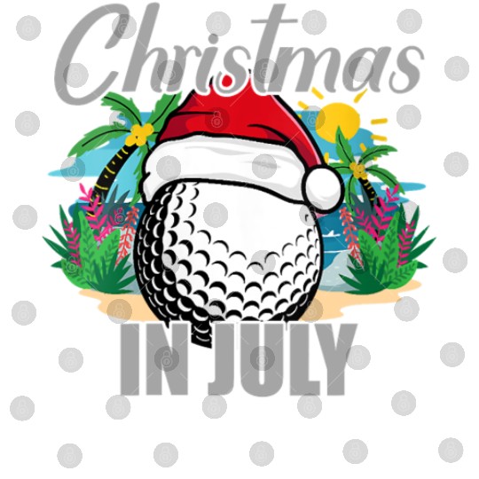 Christmas in July Golf Santa Hat Funny Summer Digital Files