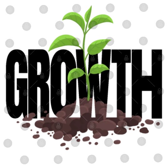 Growth Typography Design Digital Files