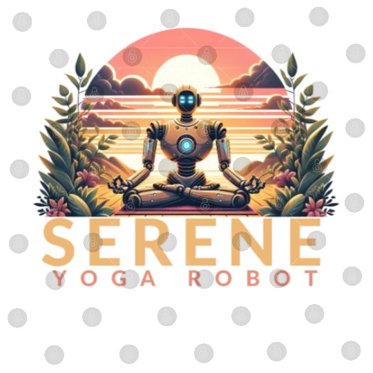 Robot Yoga Zen Garden Serenity Digital Files