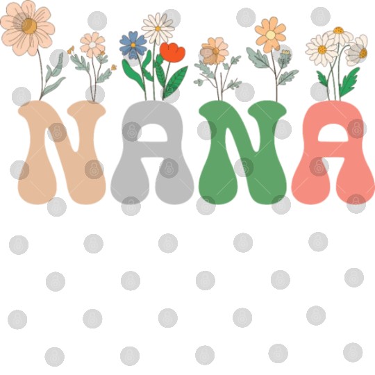 Nana Wildflower Floral Design Cherry Blossom Nana Digital Files