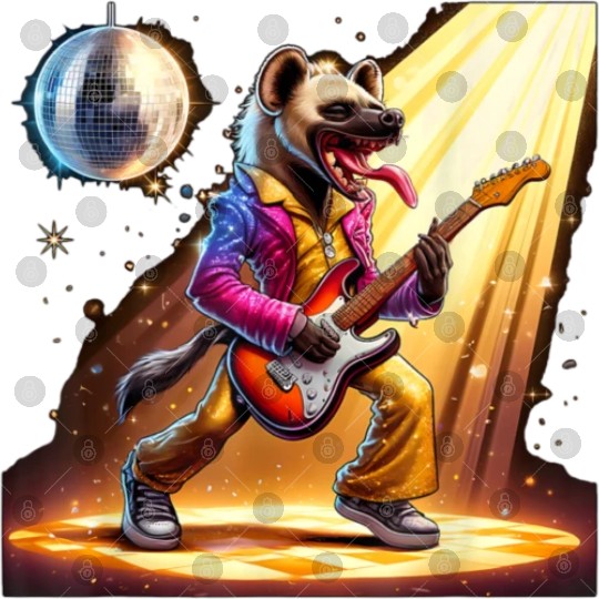 Disco Ball Guitar Hyena Digital Files
