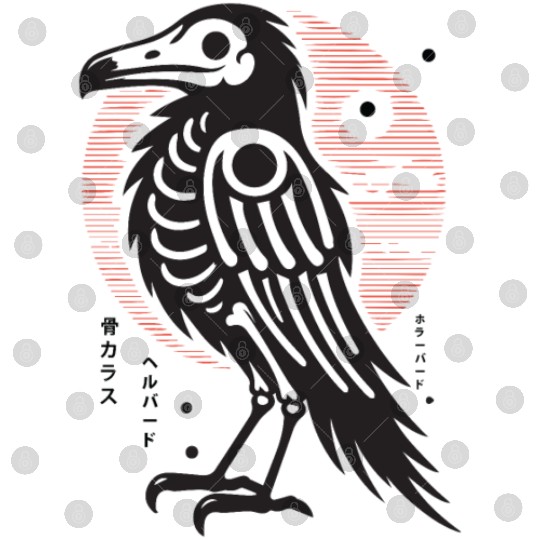 The Bone Raven japanese mystical bird Digital Files