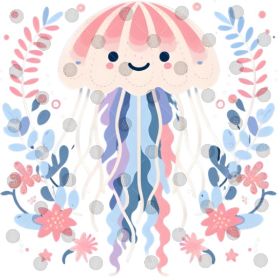 Floral Jellyfish Delight Digital Files