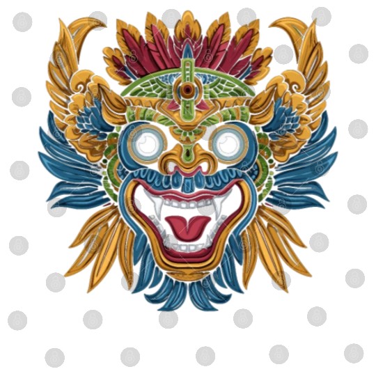 Aztec God Ancient Mythology Tlaloc Vibrant Mask Digital Files