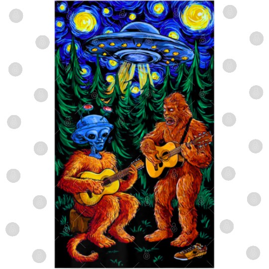 UFO Bigfoot Sasquatch Camping Playing Digital Files