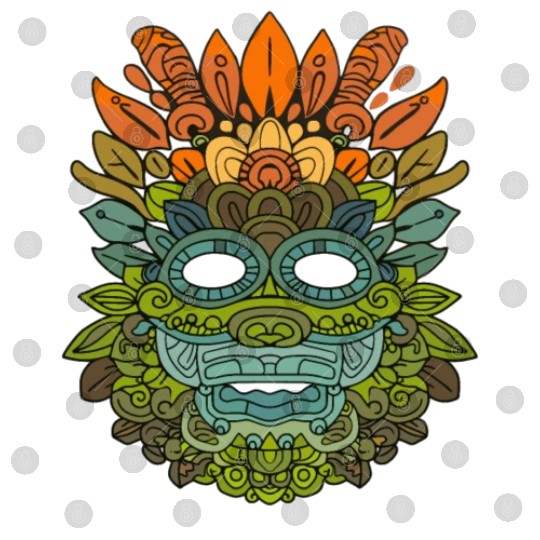 Maya God Mayan Mythology Itzamna Colorful Tribal Digital Files
