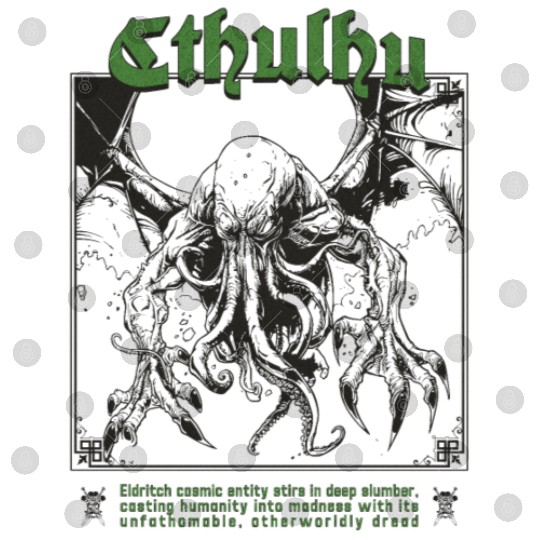 Tarot Card - Cthulhu Cult Lovecraft Necronomicon Digital Files