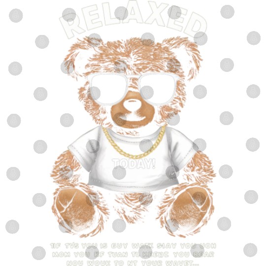 Relaxed Teddy Bear with Sunglasses Digital Files