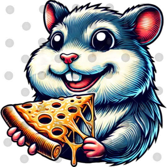 Hamster guinea pig pizza fast food lover Digital Files