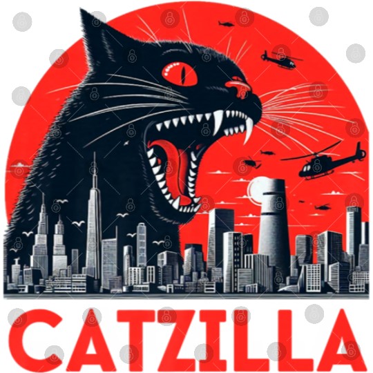 Catzilla Cat Japanese Premium Digital Files