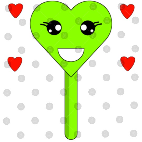 Cuttie Green Lollipop Digital Files