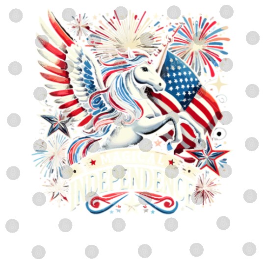 Star-Spangled Unicorn with American Pride and Digital Files