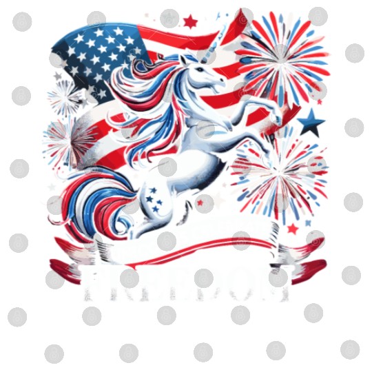 Star-Spangled Unicorn with American Pride and Digital Files