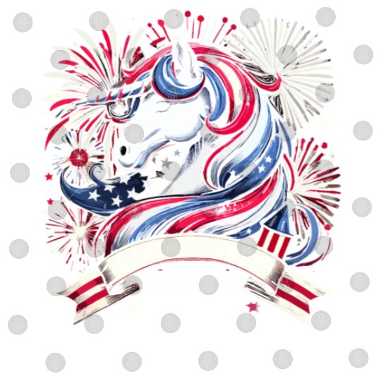 Star-Spangled Unicorn with American Pride and Digital Files
