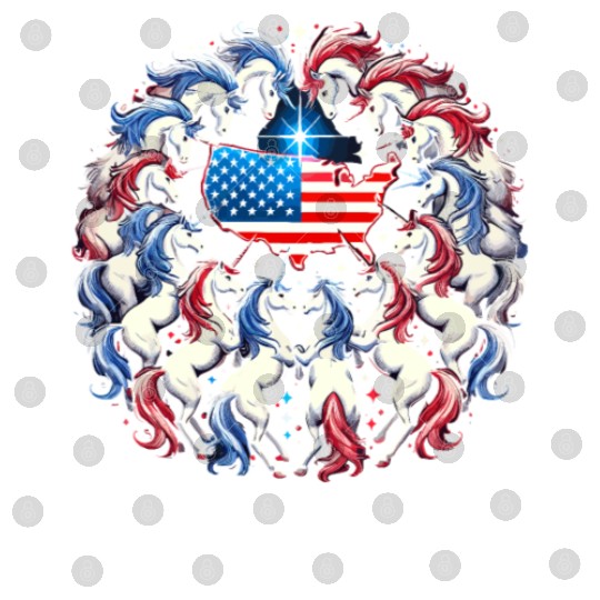 Star-Spangled Unicorn with American Pride and Digital Files