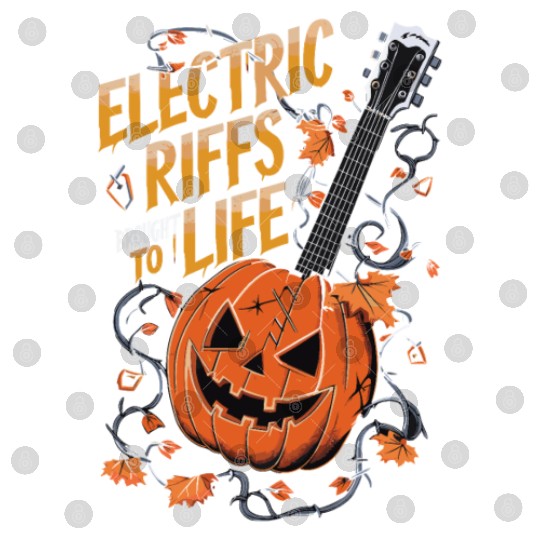 musical pumpkin autumn vibes spooky guitar autumn Digital Files