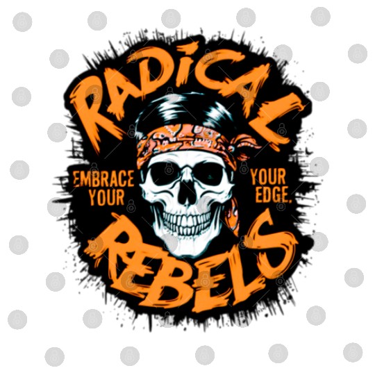 Skull Radical Rebels Embrace Your Edge Digital Files