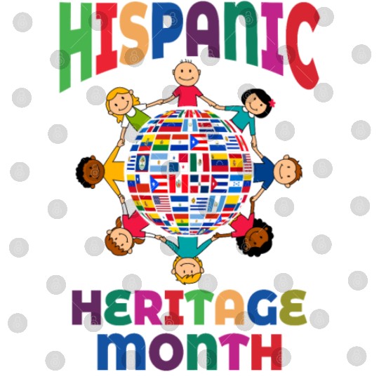 Hispanic Heritage Month Kids Countries Flags World Digital Files