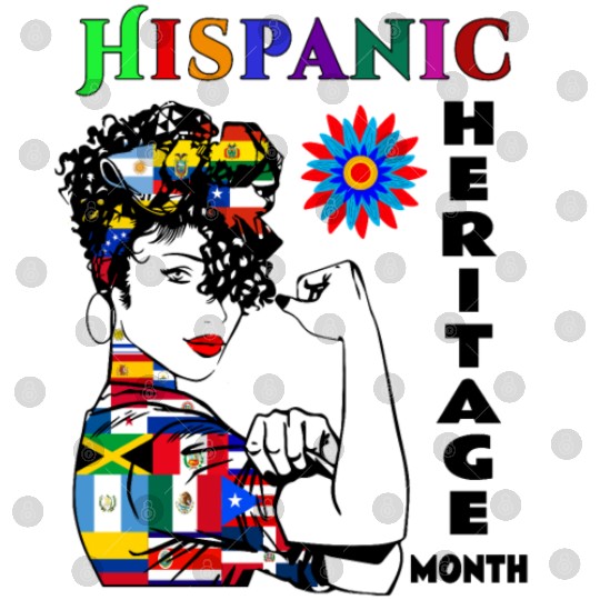 Hispanic Heritage Month Latino Countries Flag Digital Files