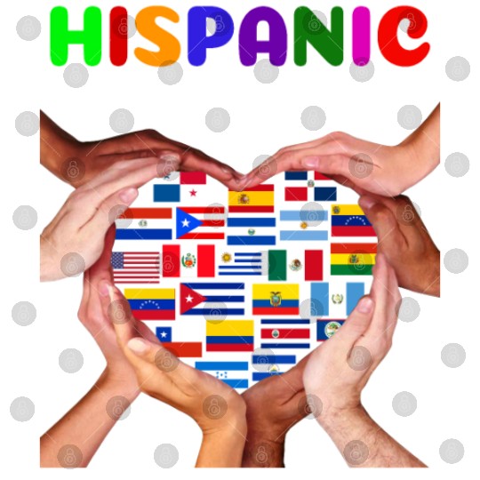 Hispanic Heritage Month All Countries Heart Hands Digital Files