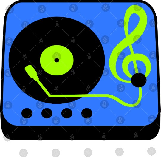Music Clef Note Record Plate Vinyl DJ Party Treble Digital Files