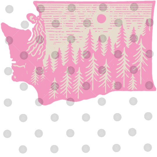 Washington DC Wild Outline State Digital Files